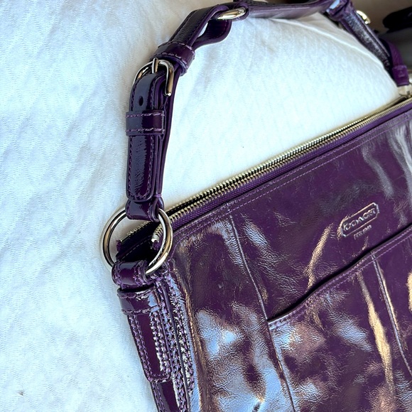 Coach Purple Patent Leather Bag - Picture 8 of 9